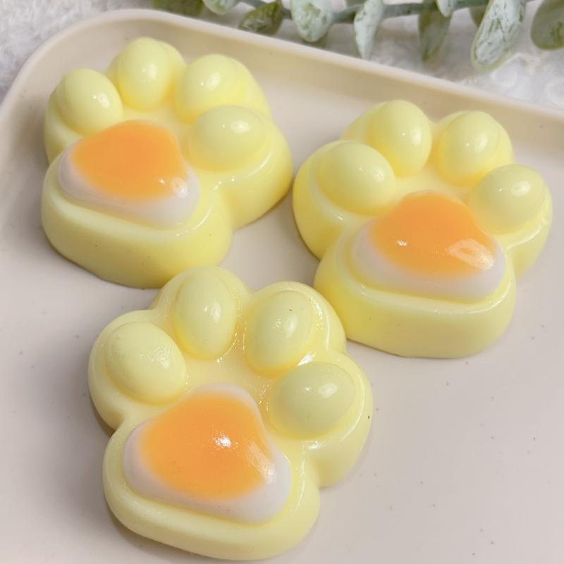 Childrens Adult Toys Squishy Poached Eggs Cat Claw Pinch Happy Decompression Appearance Level Imitation Silicone Slime Feel Toys