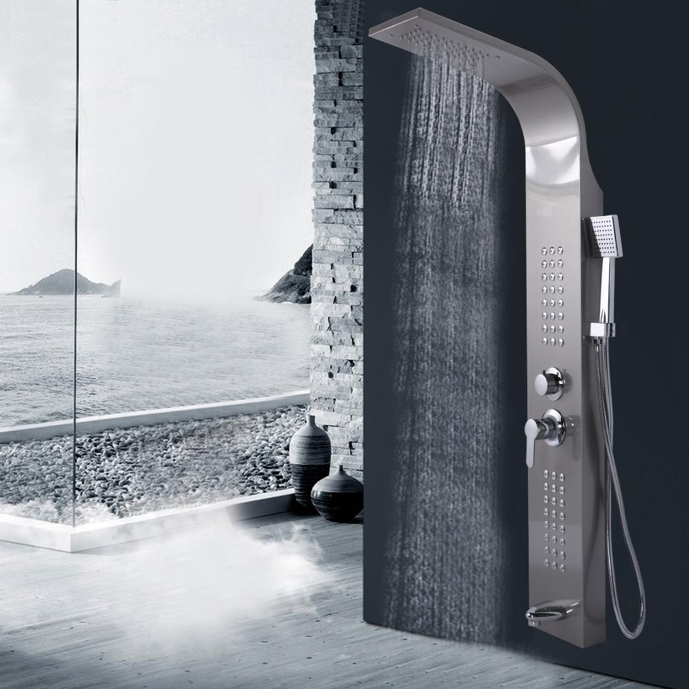 Stainless Steel Shower Panel Set Bathroom Shower Kit Showering Accessories for Home Hotel Use