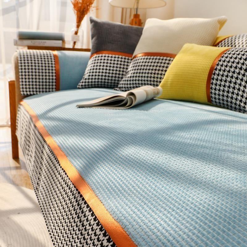 Sofa Cushion Four Seasons Universal Light Luxury High-End Solid Wood Seat Cushion Nordic Simple Modern Non-Slip Leather Sofa Cover Towel