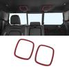Red Carbon Fiber Interior Roof Speaker Cover Ring Trims for Dodge Ram TRX 2021+