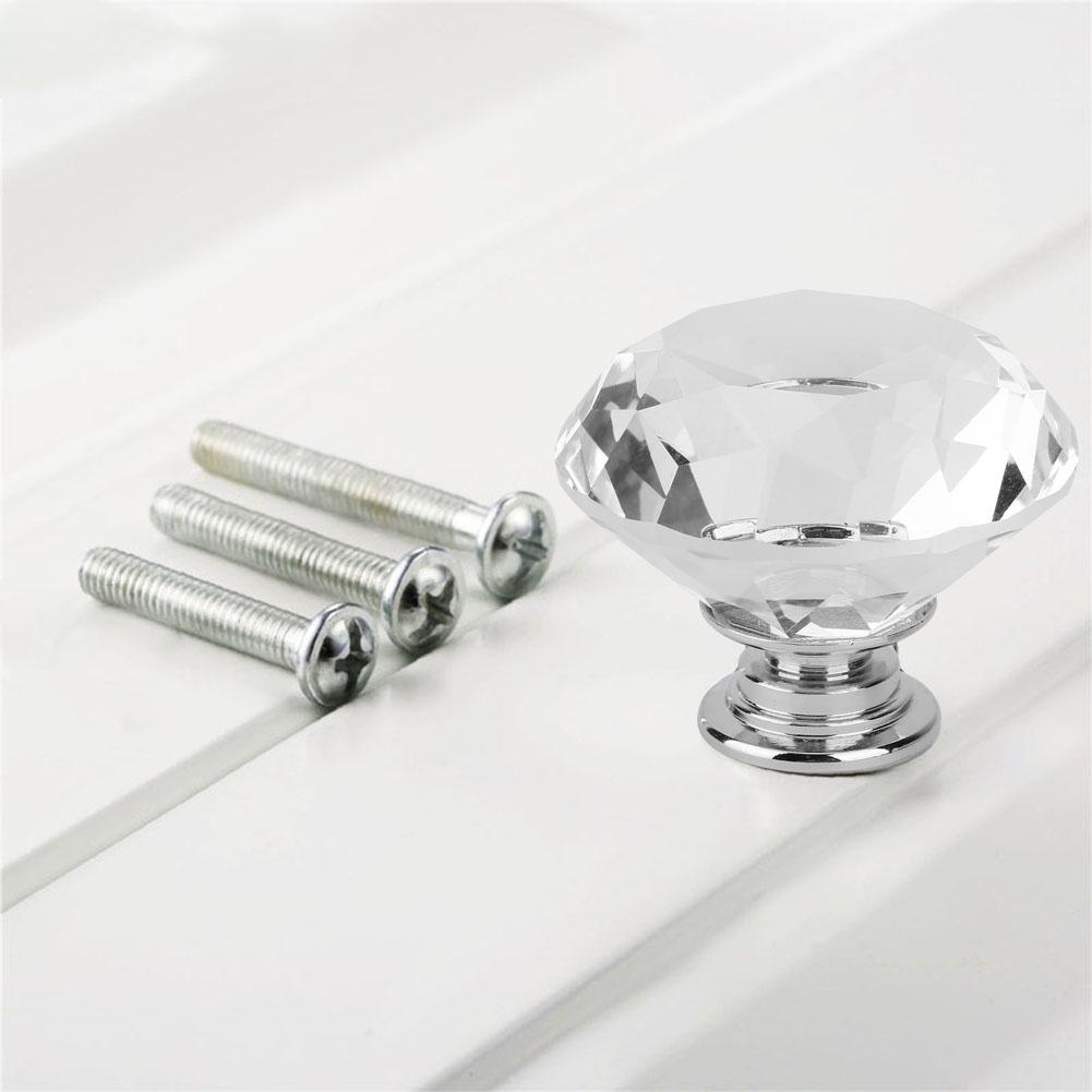 1 Stück Glas Form Schubladengriff Schrankgriff(701 A-40 transparent)