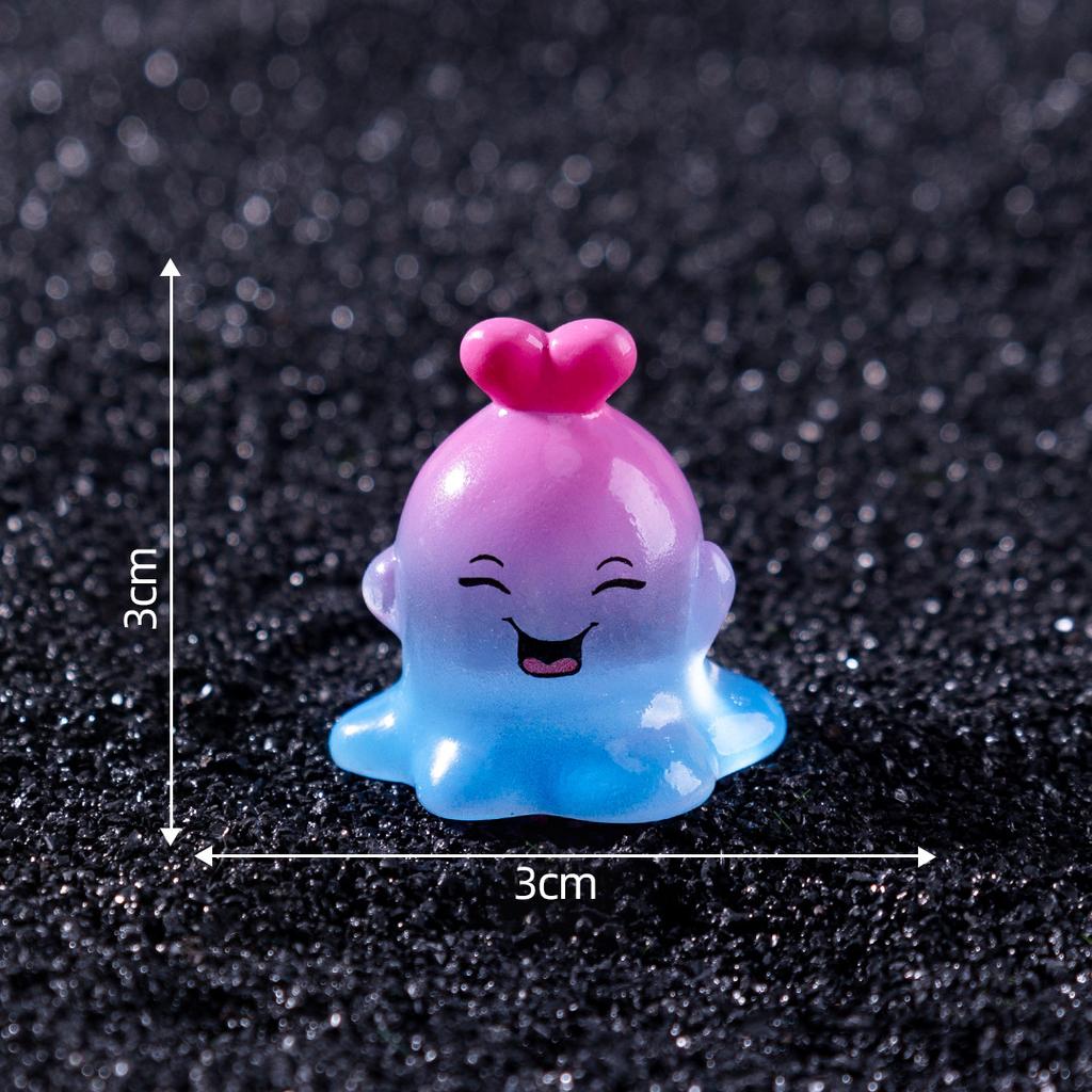 5pcs Cute Creative Little Octopus Rainbow Monster Model Doll House Resin DIY Decoration Desktop Car Ornaments Toys Gift