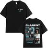 Rapper CLARENT Album 2025 Graphic Double Sided Print Tshirts Mens High Quality Short Sleeve T Shirts Casual 100 Cotton TShirt
