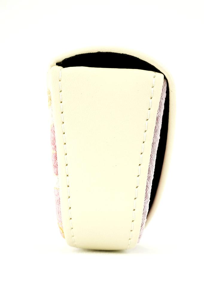 (1207-5) Uni Seni Futago Chirimen Japanese Pattern Eyeglass Case [Semi-Hard] [Modern Plum BlossomPink]