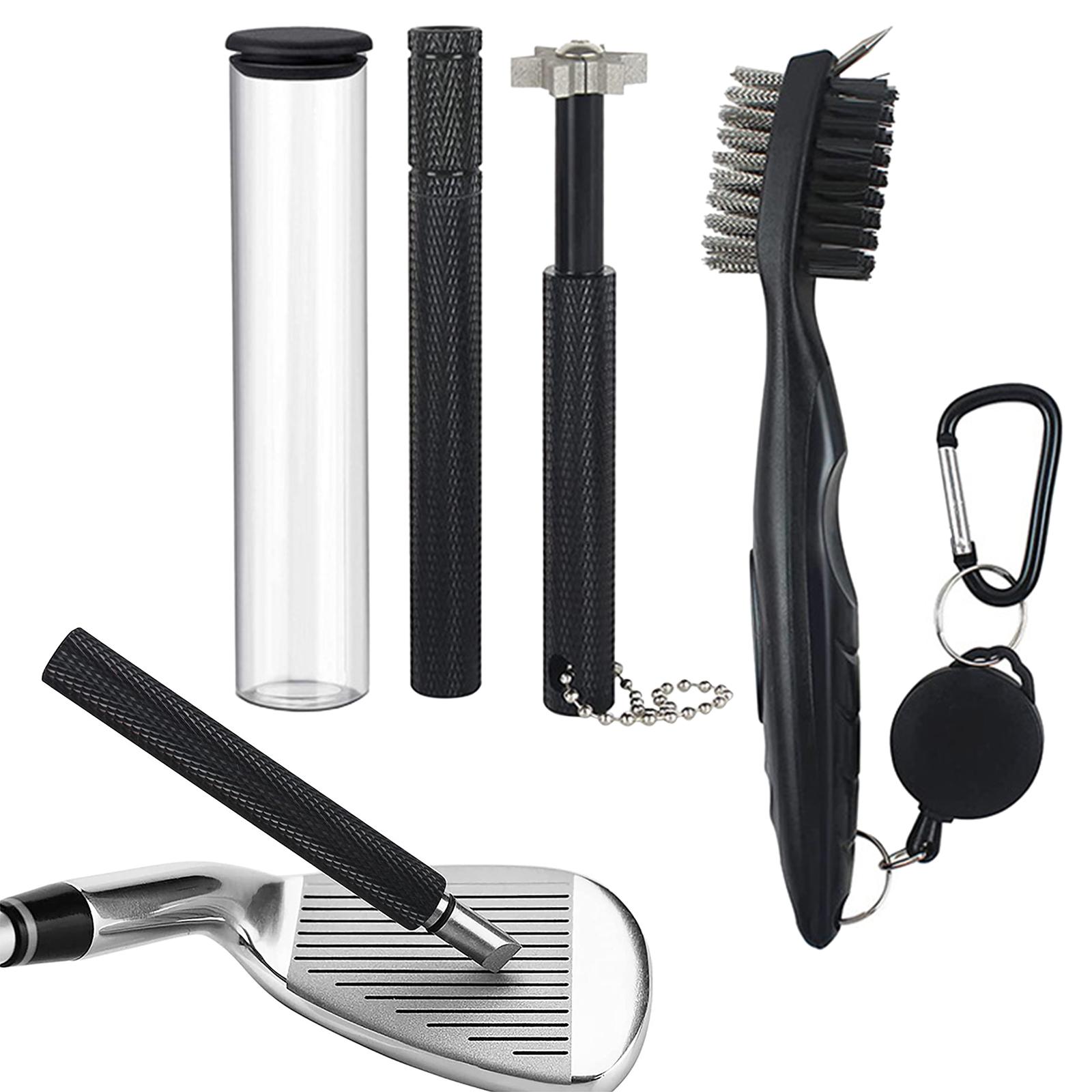 

3Pcs Golf Club Cleaner Groove ,Golf Club Brush Golf Brush Tool s Double Sided for Irons Sharpening Man Wedges Irons чёрный