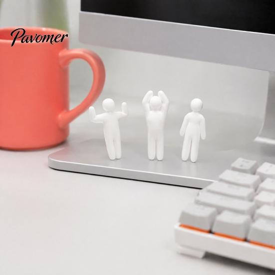 Creative Desktop Decorations 3D Printed Paintable Figurines, Unpainted Pure White Character Handmade Painting Collectibles Models, DIY Multi-Pose