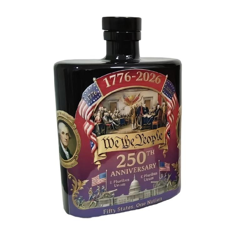

Handcrafted Glass Liquor Container With Intricate Relief Pattern Unique Holiday Season Whiskeys Dispenser