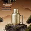 Pure Titanium Thermos Flask: Large Capacity Hot Water Bottle with Mechanical Temperature Display for Home, Office, and Outdoor Use