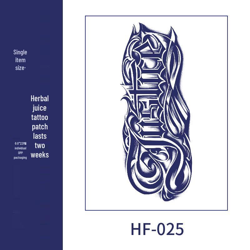 Waterproof Long-lasting European-American Herbal Arm Tattoo Sticker for Men