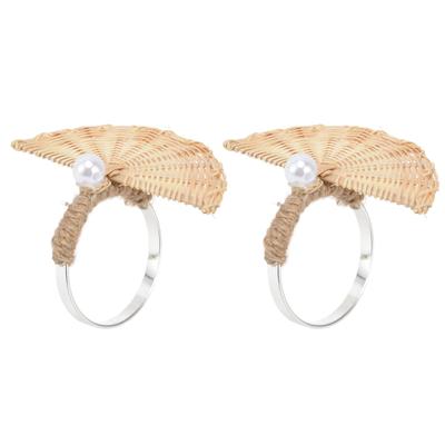2Pcs Napkin Buckle Rattan Innovative Design Fashionable Exquisite Decorative Napkin Rings for Table Decorations6647