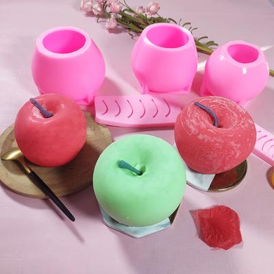 Silicone Mold Diy Aromatherapy Candle Plaster Mousse Cake Making Soap Form Christmas Apple