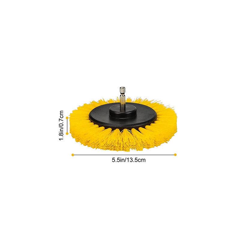 5-Piece Electric Drill Brush Set for Cleaning: Brush Heads, Bristle Brush, Car Wheel Brush