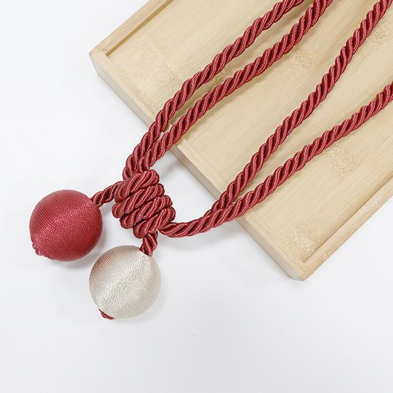 2 Pezzi Corda per Tende, Decorativa Annodatura Fatta a Mano, Cordini per Tenere Aperte le Tende per Soggiorno Camera da Letto Finestra Tende Trasparenti