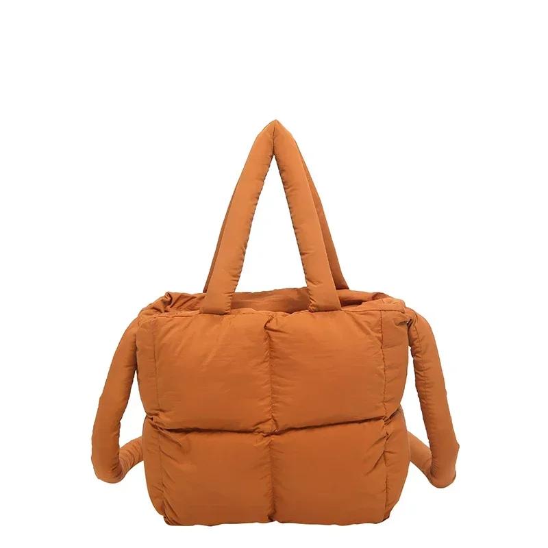 Sacs à main solides décontractés à poignée supérieure avec compartiment intérieur et coutures apparentes  Sacs à fermeture éclair en nylon de haute qualité pour femmes  Sacs en nylon de haute qualité pour femmes