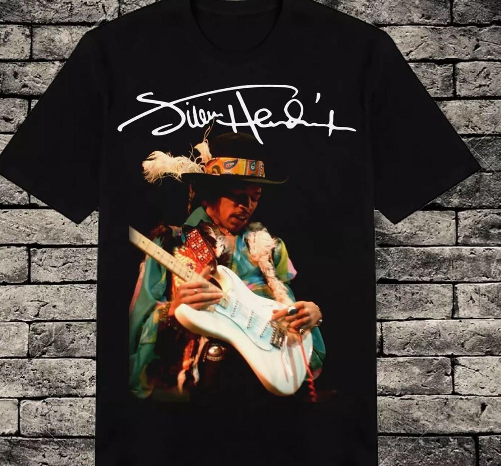 Jimi Hendrix Singer Cotton Gift For Fan Black All Size Unisex Tee Shirt