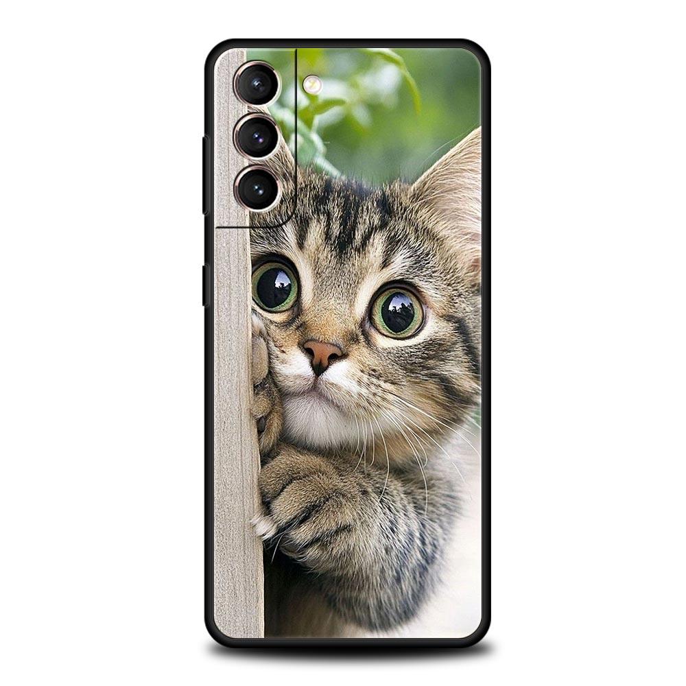 Kawaii Liebe Katze Handyhülle Für Samsung Galaxy S25 Edge S24 S23 S22 S21 Ultra S20 FE 5G S10 S10E S9 Plus Weiche TPU Hülle