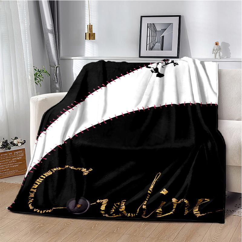 New Coraline Horror Cartoon Gift Soft Flannel Blanket,Throw Blanket Comfortable Blanket for Beds Sofa Home Bedroom Kids