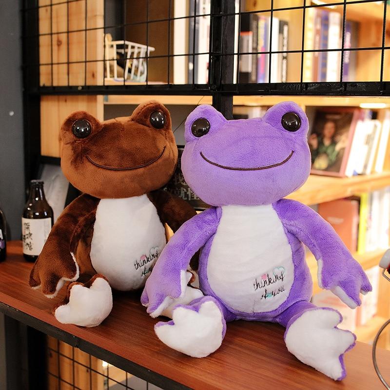 Charming Frog Plush Toy Colorful Cartoon Plush Smile Frog Pillow Stuffed Soft Dolls Children Baby Nice Birthday Xmas Gift