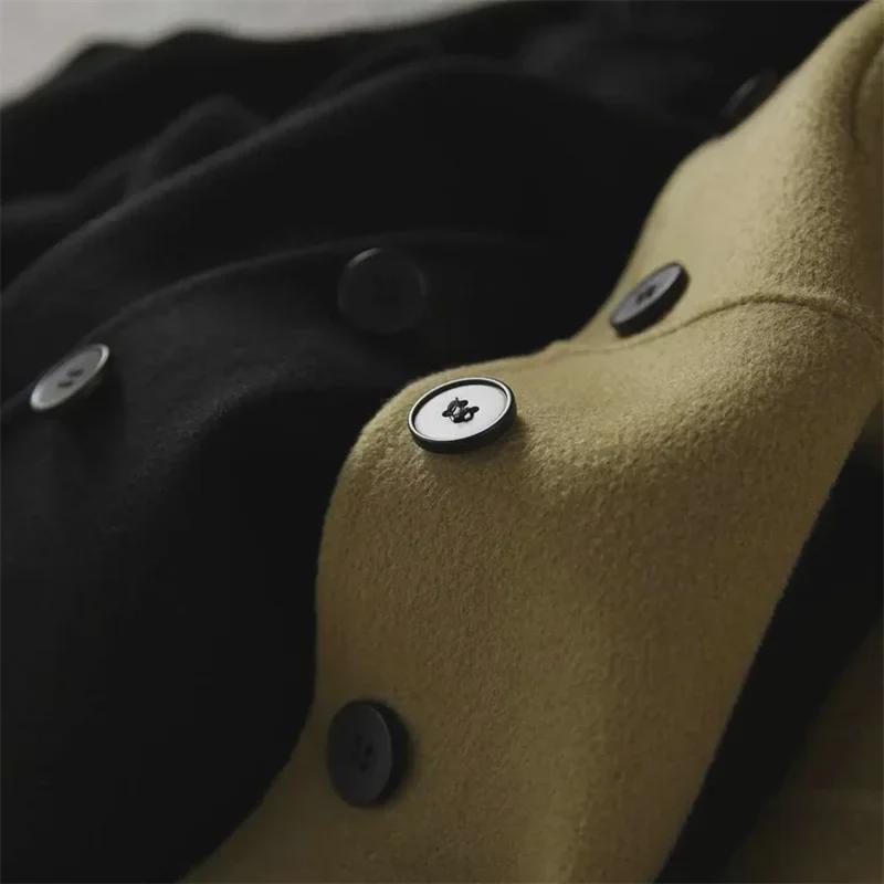 2023 Autumn/Winter Women's Wool Coat: Slim, Medium-Long, Simple Shirt Style