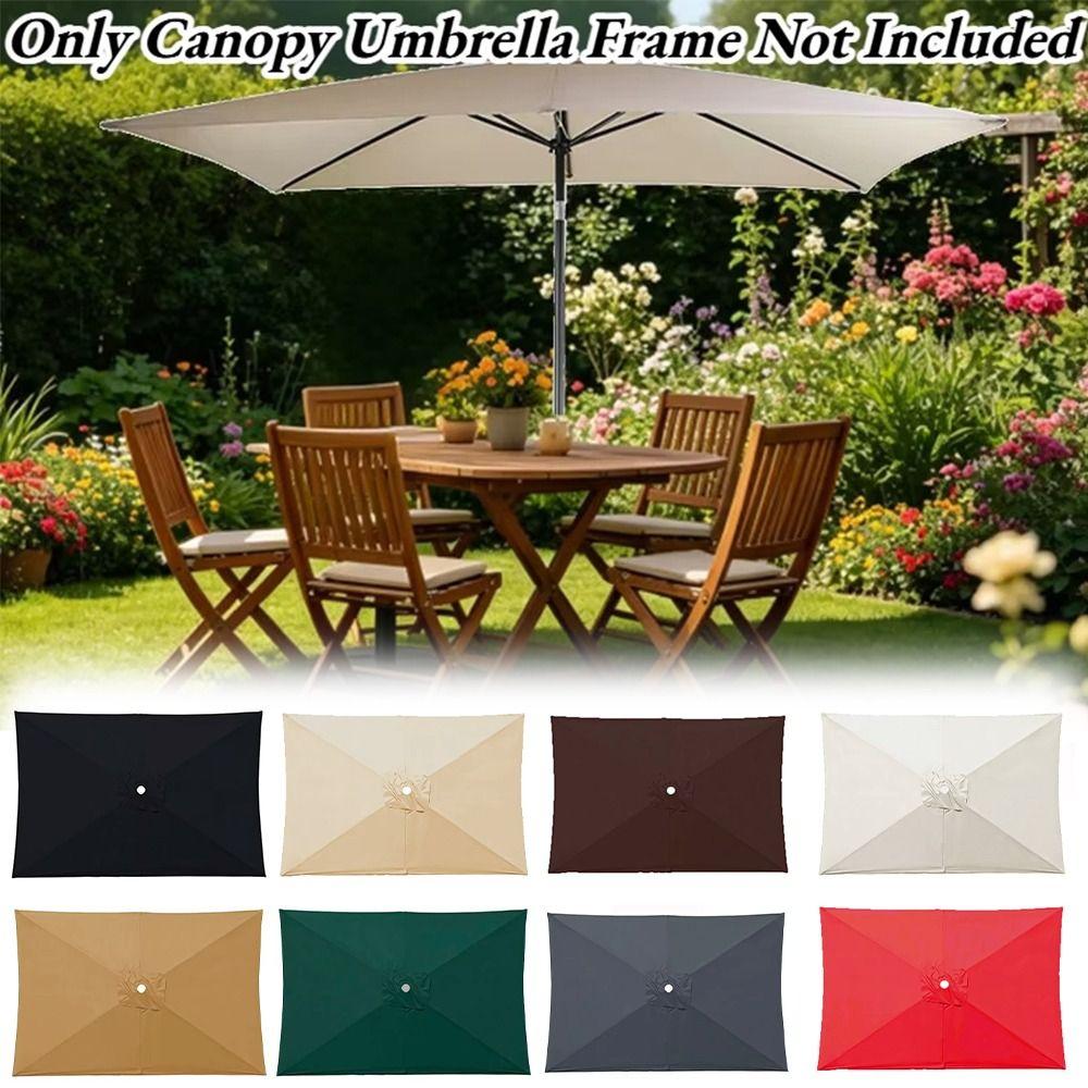 UV Protection Patio Umbrella Waterproof Cantilever Parasol Block Dust Replacement Canopy Deck