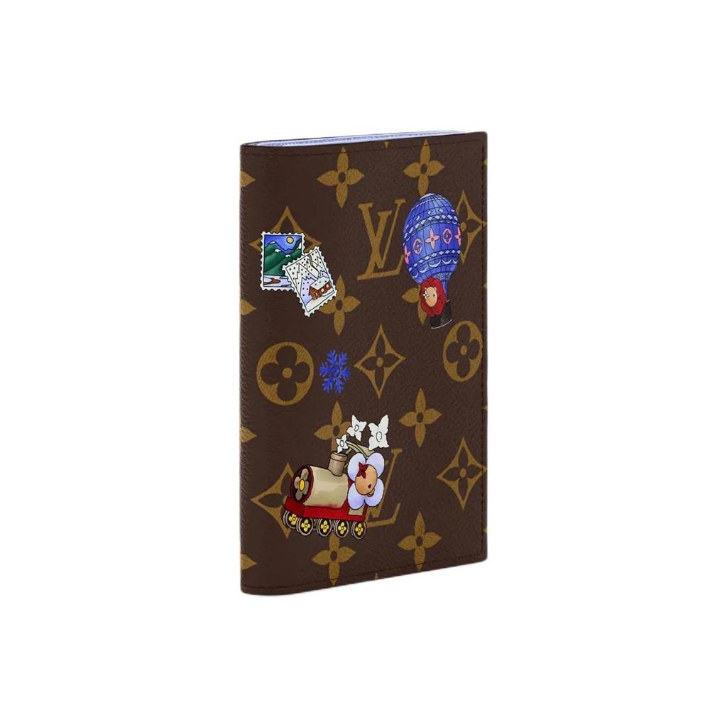 LOUIS VUITTON Brand Mascot Print Exterior Coated Canvas Passport Case Women's Brown