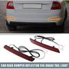 Rear Bumper Reflector Fog Brake Tail Light 20998413 20998412 Red LED for Chevrolet Malibu 2012-2015 Red Smoked Lens (Set of 2)