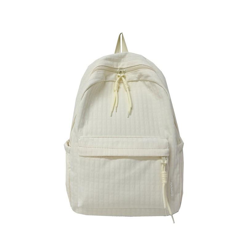 

Japanese Candy-colored Backpack Junior High School Students Solid Color Casual College Light All-matching Schoolbag off білий колір