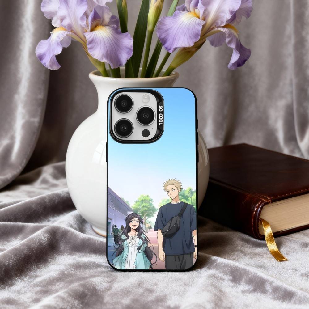 K-Kaoru H-Hana Wa Rin To S-Saku Phone Case For iPhone17,16,15,14,13,12,11 Plus,Pro Max Black Candy Silver Plated Cover