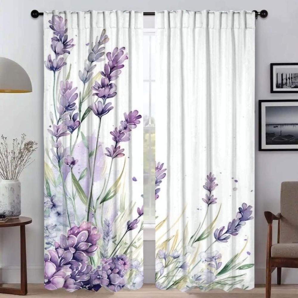 A Little Flowers Window Curtain for Room 2 Panel Tulle for Bedroom Elegant Room Curtains Blinds Shades Partition Living Kitchen