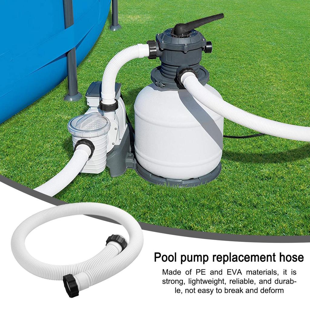Poolpumpen-Ersatzschlauch 1,5 Zoll Durchmesser Schwimmbadpumpenschlauch 59 Zoll lang Sandfilter Zubehör Wasseranschluss