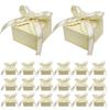 European Candy Box, Five-Color Bow Square Wavy Candy Box, Wedding Gift Packaging Box.