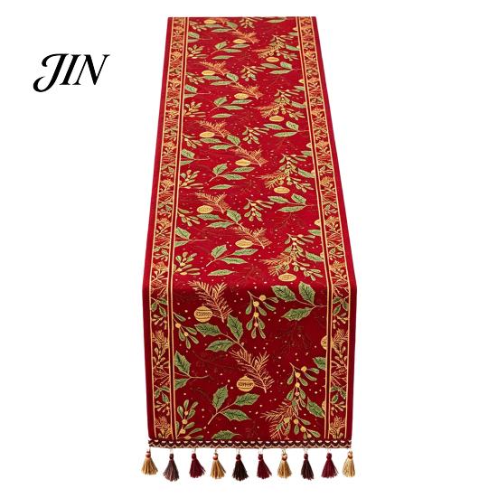 Spill Proof Table Runner Christmas Runner, Durable Decorative Stitching Decoration, Protects from Hot Pans Scratch for Dining Room Kitchen Wedding