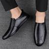 Leather Shoes for Men Casual Male Soft Sole Comfortable Shoes Slip-On Men Driving Shoes