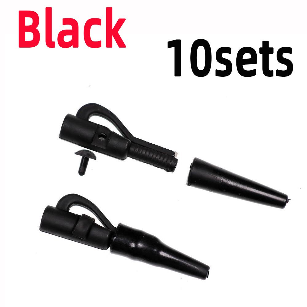 

Зажим для штыря Saftey и хвостовая резина для снастей для ловли карпа Безопасная система зажимов для поводка, используемая с поворотными поводками Черный Коричневый Зеленый чёрный