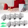 8 Pcs Assorted Rolled Hem Presser Foot, 3-10mm Multi Size Stainless Steel Hemmer Foot with 2 Pcs Fish Style Needle Threader for Sewing Machine