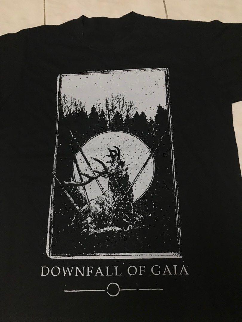 ВИНТАЖНАЯ ХЛОПКОВАЯ ЧЕРНАЯ ФУТБОЛКА ГРУППЫ DOWNFALL OF GAIA S-5XL AG677 S разноцветный
