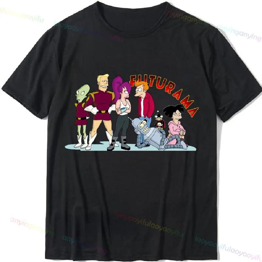 Unisex T-shirt Y2k Top Funny Pattern T-Shirts -Futurama- Classics Anime Shirt Cartoon Unisex Streetwear Short-sleev Graphic T Shirts3