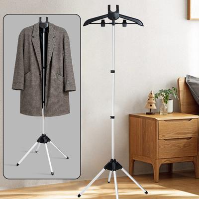 Steaming Clothes Hanger Height Adjustable Foldable Standing Handheld Garment Steamer Rack Clothing Steam Ironing Holder Stand