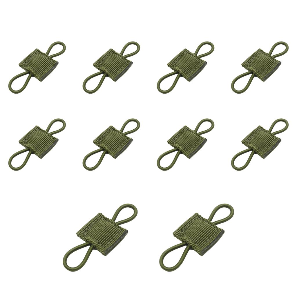 10 Pcs Tactical Gear Holder Clip Molle Webbing Retainer Elastic Binding Ribbon Buckle for Tactical Vests Backpacks
