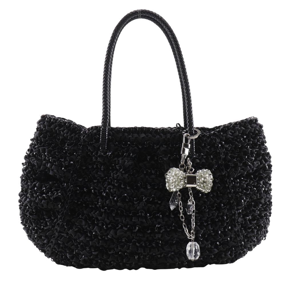 

ANTEPRIMA Carina Handbag With charm Wire bag black Wire Cord/Satin Women Used