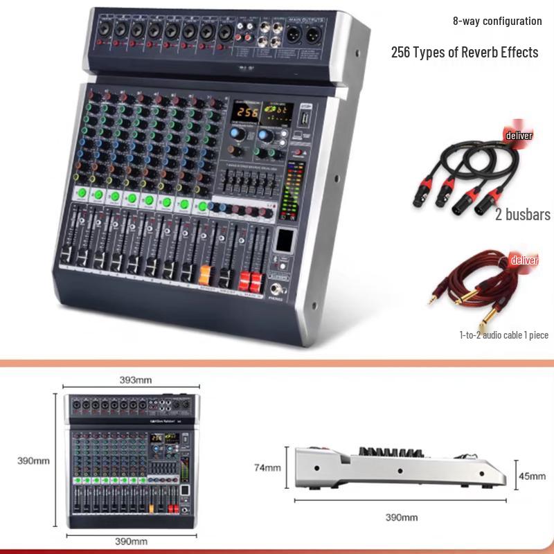 Desert Spring 8-Channel Professional Audio Mixer