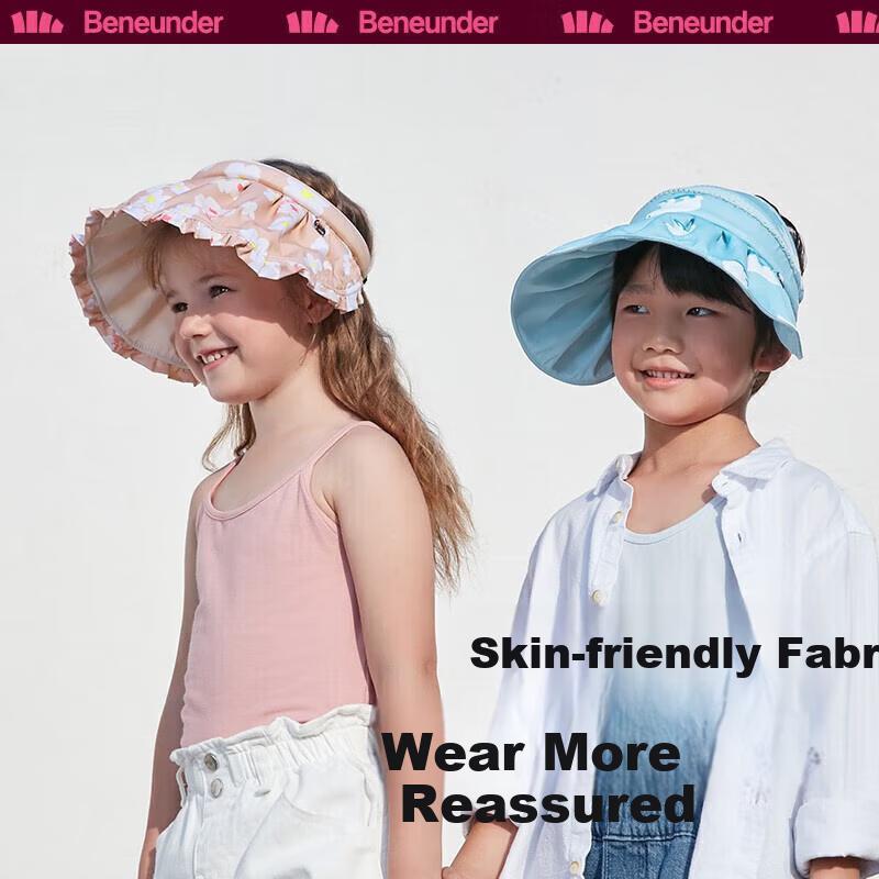Beneunder Children's Sun Protection Hat, Sun Visor Cap, Sun Hat for Boys And Girls, Open-Top Hat, Children's Shell Hat
