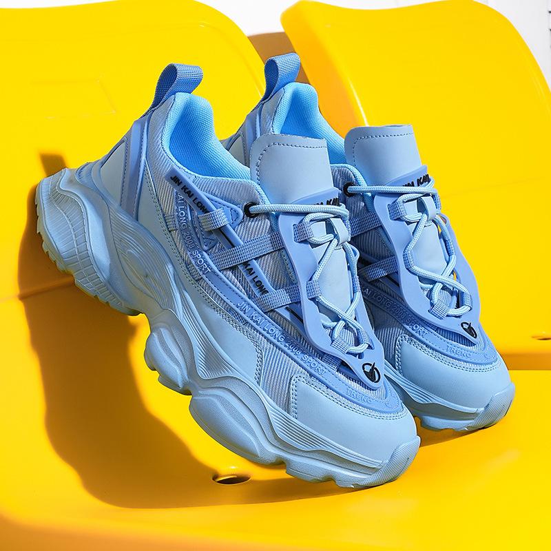 

2025 Internet celebrity new spring and autumn youth tide shoes platform versatile heightening dad shoes men s couple casual sports shoes 36