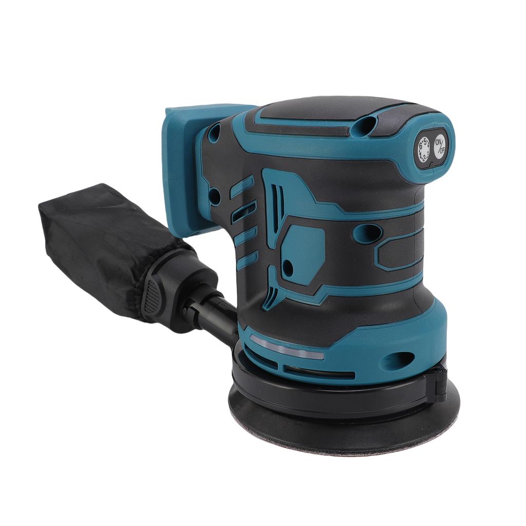 21V Cordless Sander 5-Inch Electric Orbital Sander 19000rpm Max Speed To Adjust with Dust Collection System for Woodworking Sand