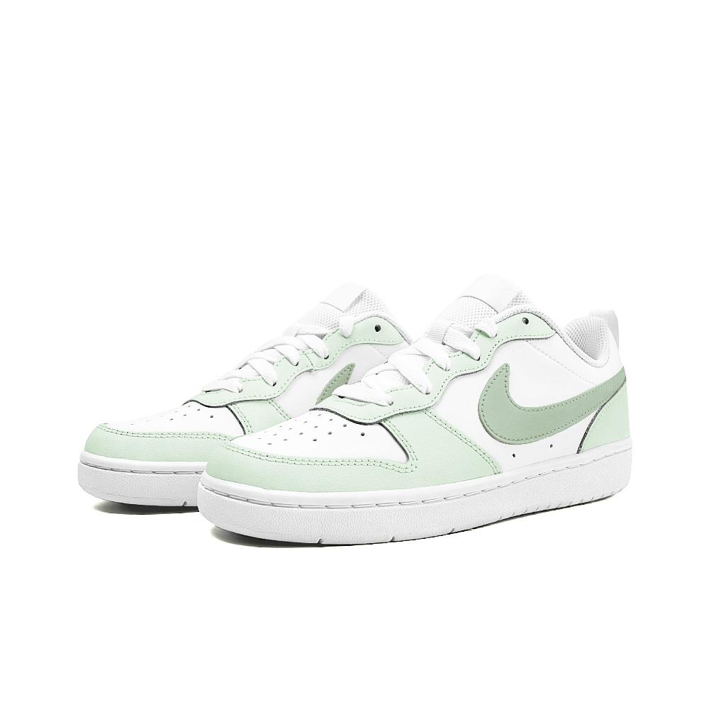 Nike Court Borough Low 2 Spring Dew, Amber Leather Slip Resistant Abrasion Resistant Low top Skateboard Shoes GS BQ5448-100(Team189-)