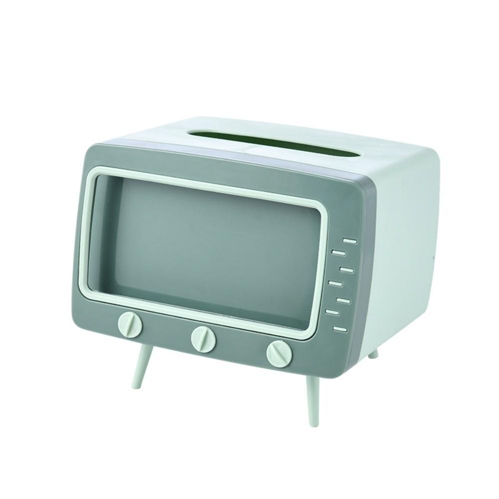 Phone Holder TV Desktop Tissue Box Plastic Tissue Dispenser Napkins Holder  Living Room