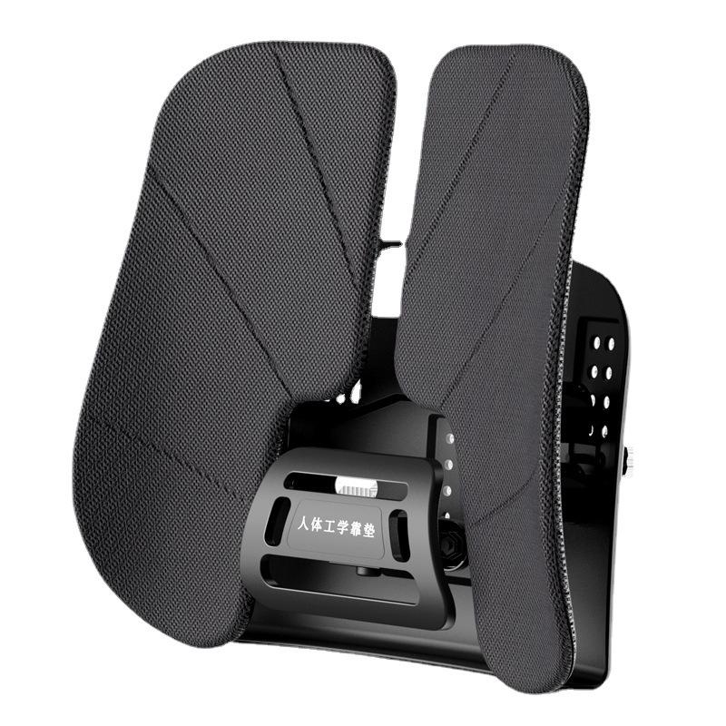

Adjustable Portable Car Back Support Lumbar Support Back Rest Cushion for Seat Cars Lumbar Support Home & Office Waist Cushion чёрный