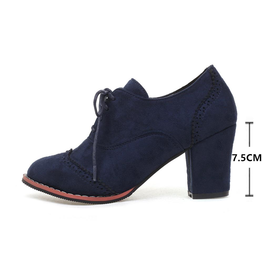 Fashion New Suede Square Heel Women Pumps Fashion Elegant High Quality Ladies Spring Autumn High Heels Office Shoes Work Shoes size33-43