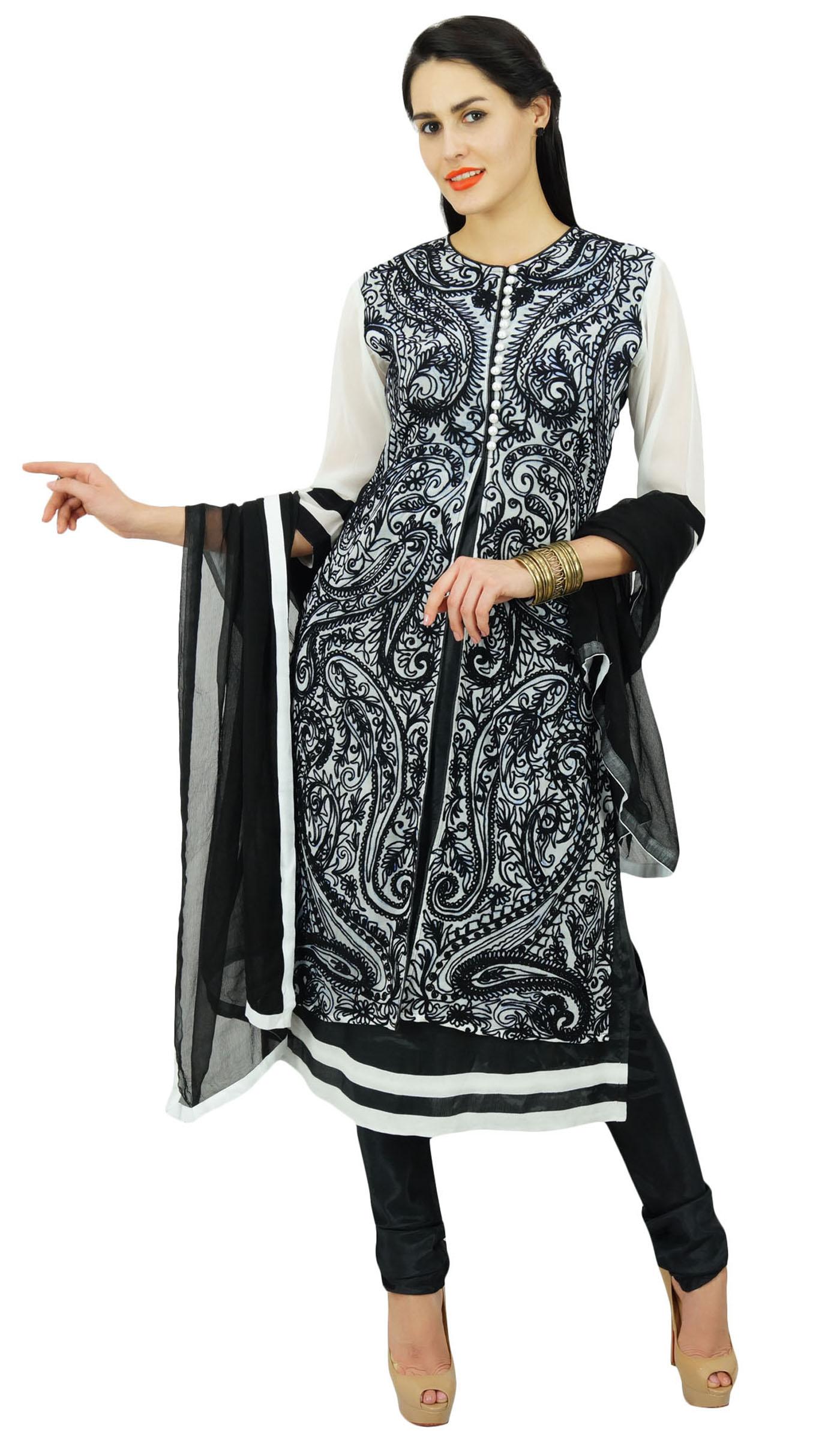 

Atasi Жіночий костюм Anarkali Salwaar з індивідуальним одягом Dupatta - розміри 8 рожевий