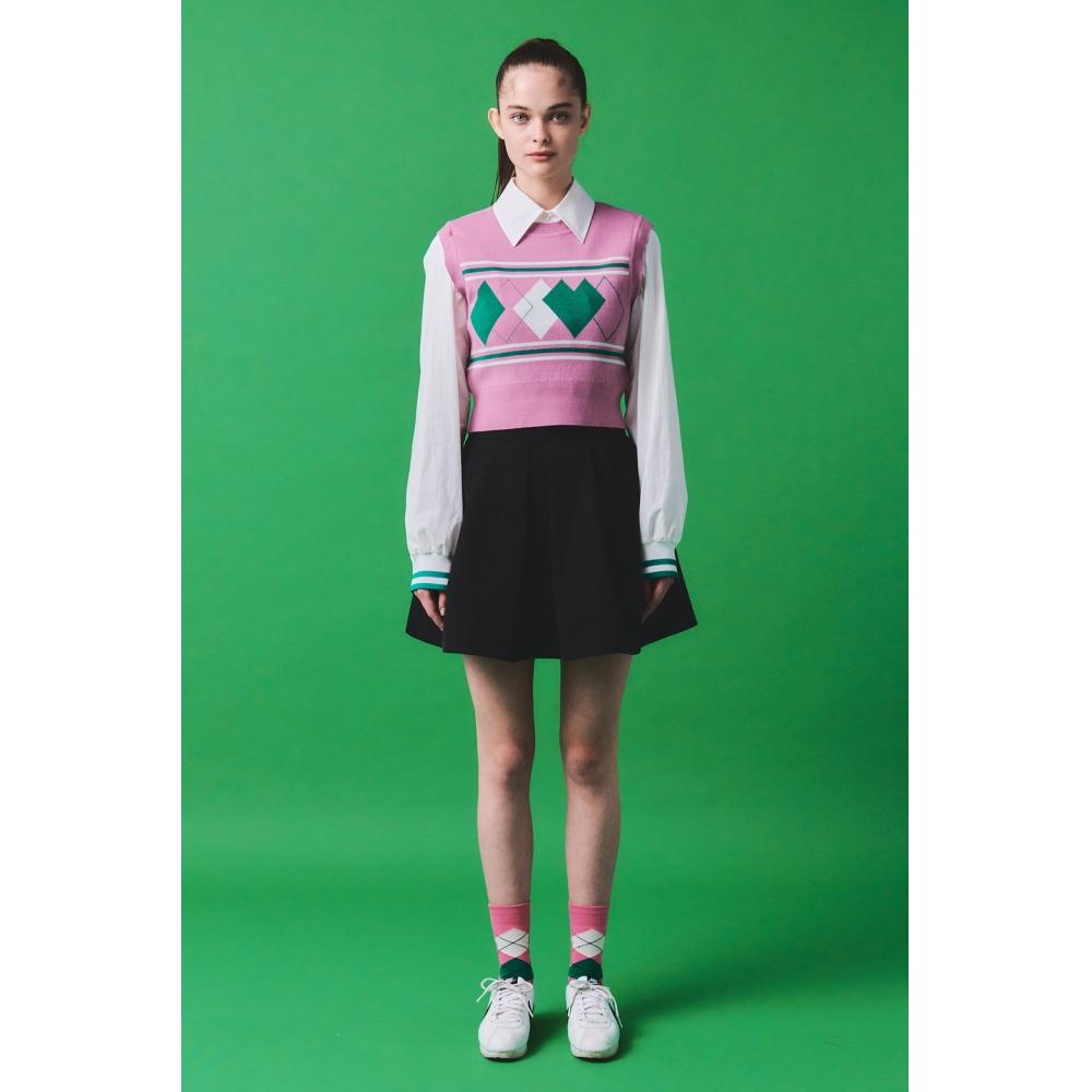 

Жаккардовый вязаный жилет LUCKYMARCHE с ромбами для женщинQWWAX22571PIX